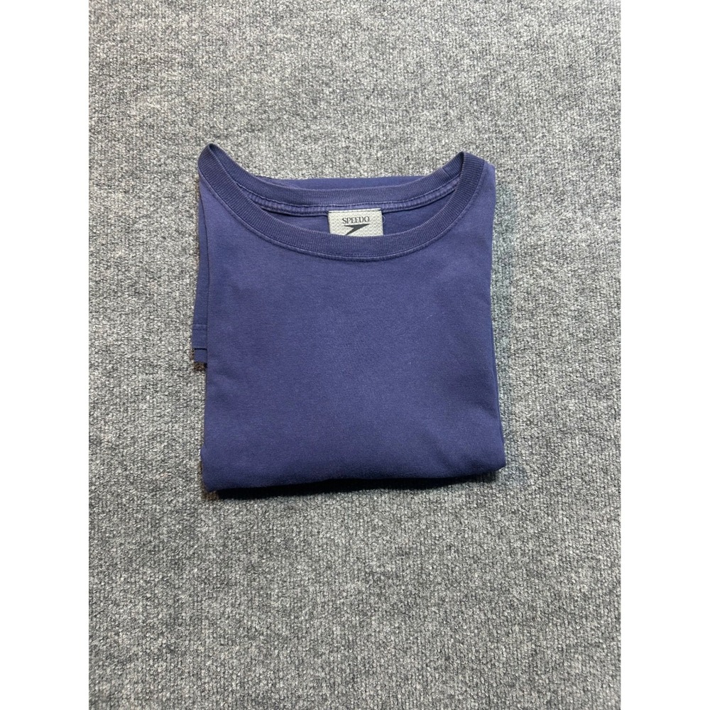 Vintage Speedo Mens Short Sleeve T-Shirt Navy Blue cotton Single Stitch Size L - Picture 11 of 16
